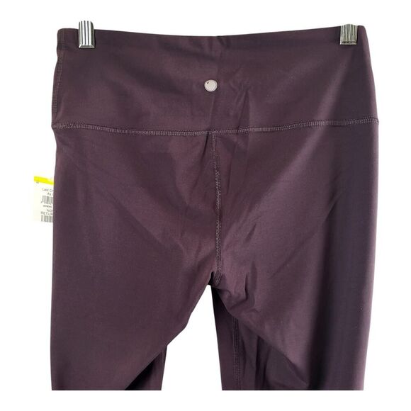 NEW Yogalicious Medium Dark Purple / Plum Mid Rise Leggings Athleisure Yoga - Picture 6 of 8